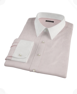 Pink Wrinkle Resistant Cavalry Twill Custom Made Shirt 