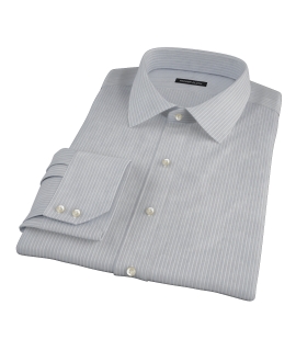 Navy End-on-End Stripe Dress Shirt 