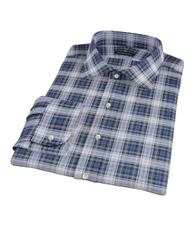 Blue Green Tartan Custom Dress Shirt 
