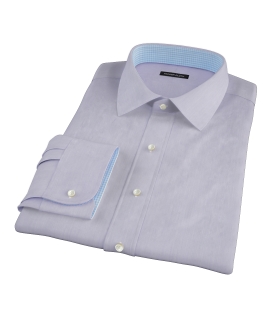 Albini Purple Superfine Stripe Fitted Shirt 