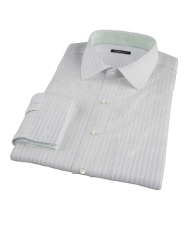 Blue and Green Stripe Dress Shirt 