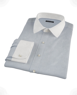 Stormy Light Blue Pinpoint Dress Shirt 