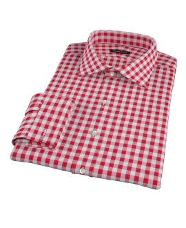 Red Large Gingham Custom Made Shirt 