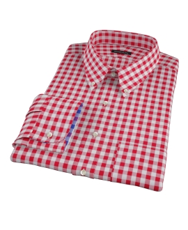 Red Large Gingham Tailor Made Shirt 