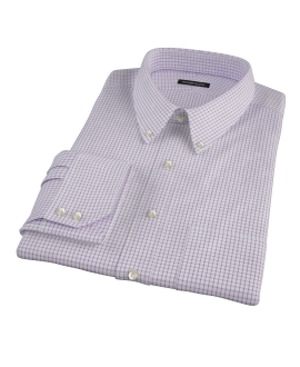 Purple Grid Men's Dress Shirt 