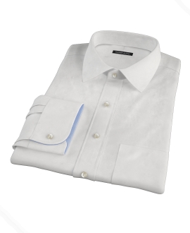 White Pinpoint Custom Dress Shirt 