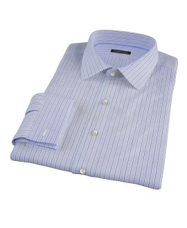 Light Blue and Navy Stripe Tailor Made Shirt 