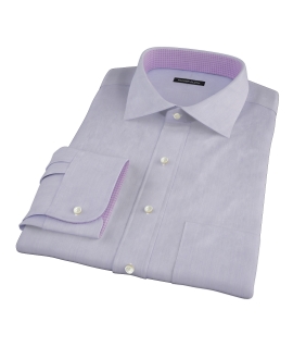 Albini Purple Superfine Stripe Custom Made Shirt 