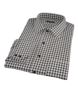 Heavy Black Check Custom Dress Shirt 