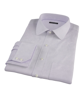 Lavender Wrinkle Resistant Cavalry Twill Fitted Shirt 