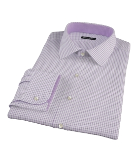 Purple Grid Custom Dress Shirt 