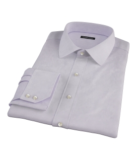 Lavender Wrinkle Resistant Mini Herringbone Custom Dress Shirt 