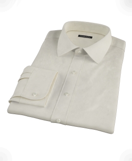 Ecru Pinpoint Custom Dress Shirt 