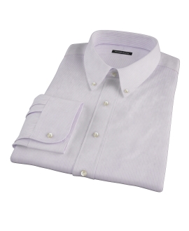 Lavender Dobby Stripe Fitted Dress Shirt 