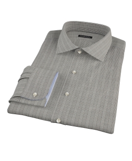 Black Glen Plaid Men's Dress Shirt 