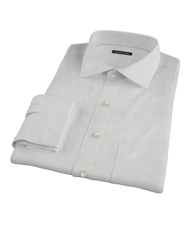 100s Pale Gray Stripe Dress Shirt 