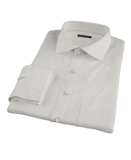 100s Khaki Stripe Tailor Made Shirt 