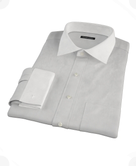 Light Gray End-on-End Fitted Shirt 