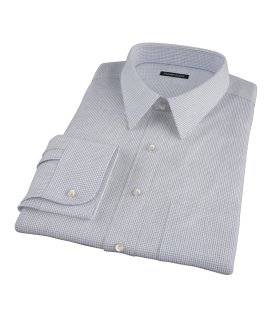 Blue Black Peached Tattersall Men's Dress Shirt 
