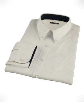 Ecru Pinpoint Dress Shirt 