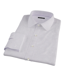 Purple Thin Stripe Heavy Oxford Custom Dress Shirt 