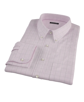 Pink Black Window Grid Dress Shirt 