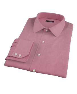 Red Heavy Oxford Cloth Tailor Made Shirt 