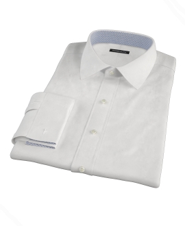 White 120s Broadcloth Fitted Shirt 