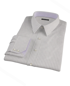 Japanese Lavender and Gray Stripe Men's Dress Shirt 