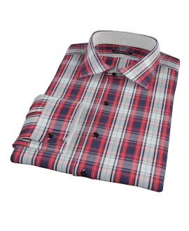 Large Red and Blue Plaid Dress Shirt 