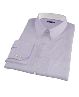 Lilac Heavy Oxford Cloth Fitted Dress Shirt 