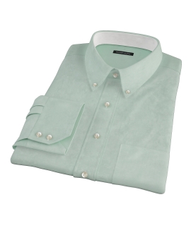 Light Green Heavy Oxford Cloth Men's Dress Shirt 