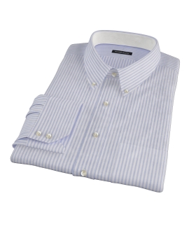 Blue University Stripe Heavy Oxford Custom Dress Shirt 