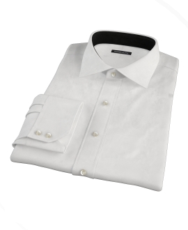White Pinpoint Custom Dress Shirt 
