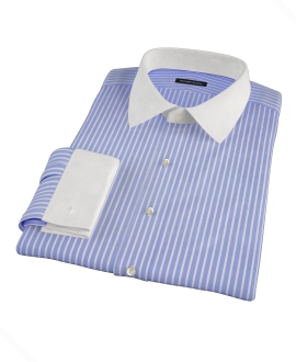 Blue Reverse Bengal Stripe Fitted Shirt 