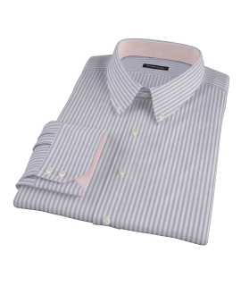 Thomas Mason Purple Stripe Oxford Tailor Made Shirt 