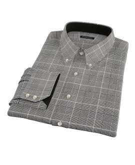 Heavy Black Houndstooth Custom Made Shirt 