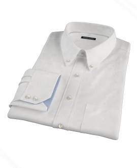 White Egyptian Twill Custom Made Shirt 