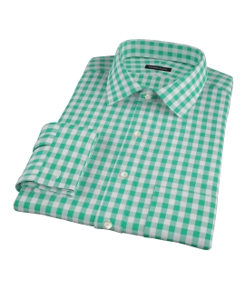 Green Large Gingham Custom Dress Shirt 
