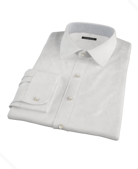 White Pinpoint Custom Dress Shirt 