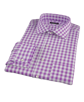 Lavender Large Gingham Fitted Shirt 