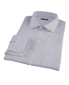 Thomas Mason Purple Stripe Oxford Fitted Dress Shirt 