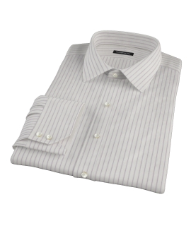 Japanese White and Lavender Fitted Shirt 