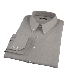 Black Heavy Oxford Cloth Men's Dress Shirt 