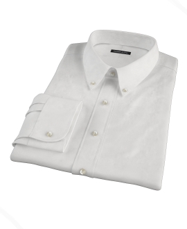 White Wrinkle Resistant 100s Broadcloth Men's Dress Shirt 