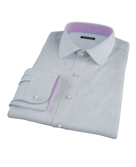 Blue Broadcloth Custom Dress Shirt 