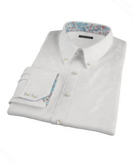 White Pinpoint Men's Dress Shirt 