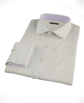 Ivory Easy Care Broadcloth Fitted Dress Shirt 