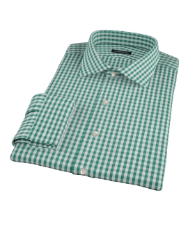 Veridian Green Gingham Fitted Shirt 