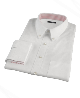White Wrinkle Resistant 100s Broadcloth Fitted Shirt 